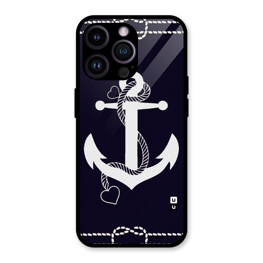 Sail Anchor Glass Back Case for iPhone 14 Pro Max