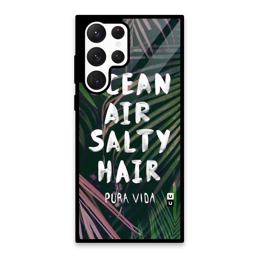 Salty Hair Glass Back Case for Galaxy S22 Ultra 5G