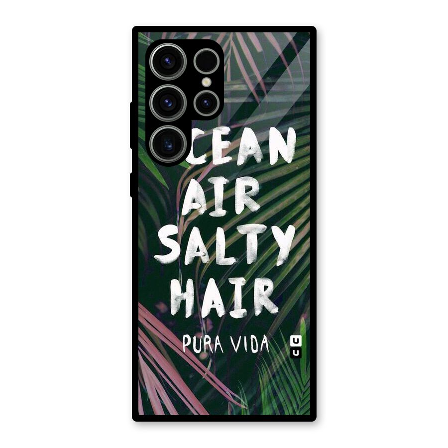 Salty Hair Glass Back Case for Galaxy S23 Ultra