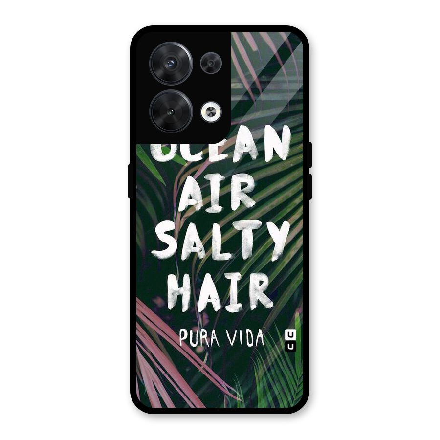 Salty Hair Glass Back Case for Oppo Reno8 5G