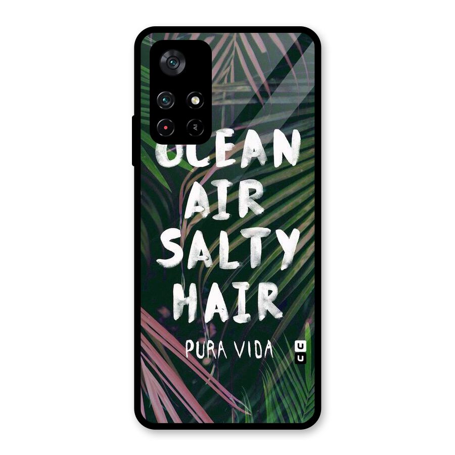 Salty Hair Glass Back Case for Poco M4 Pro 5G