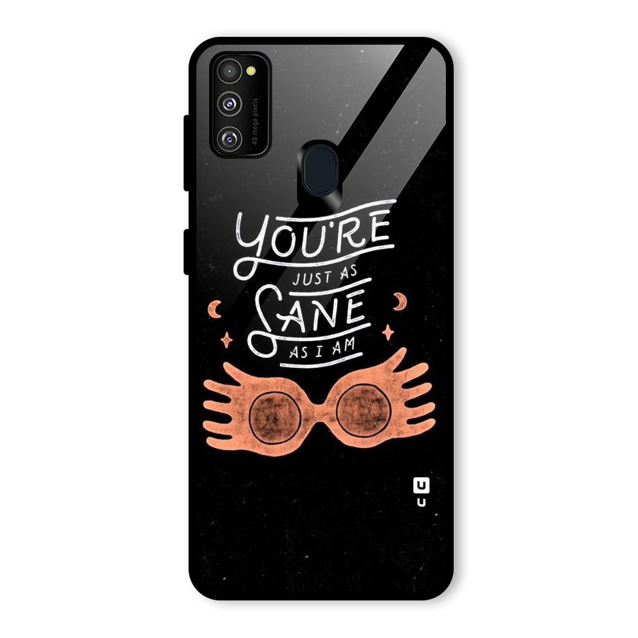 Sane As I Glass Back Case for Galaxy M30s