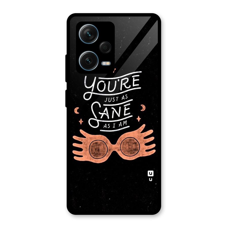 Sane As I Glass Back Case for Redmi Note 12 Pro Plus 5G