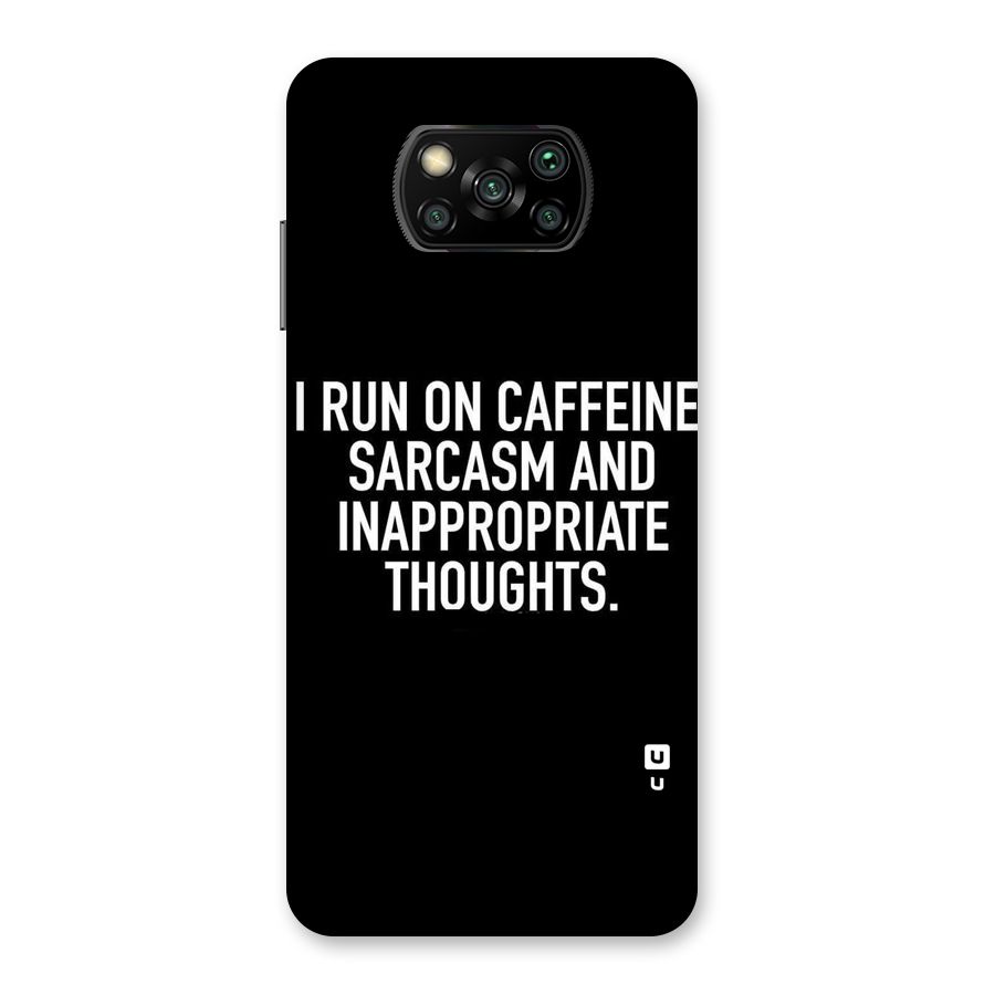 Sarcasm And Caffeine Back Case for Poco X3