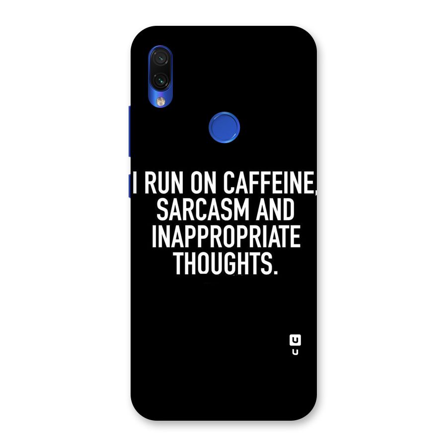 Sarcasm And Caffeine Back Case for Redmi Note 7S