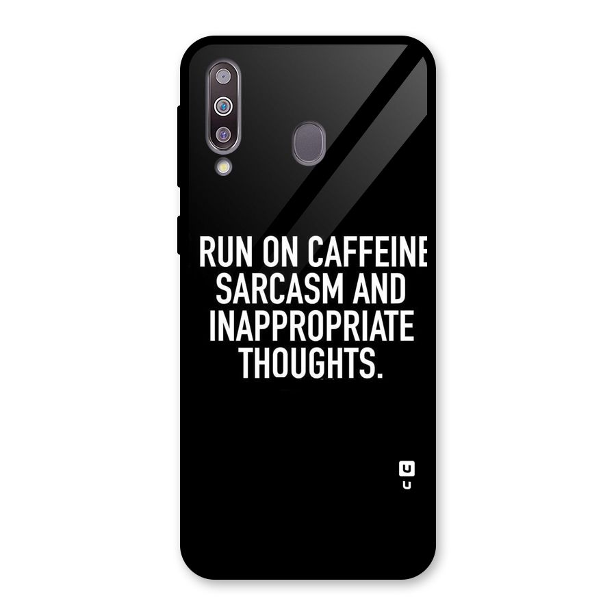 Sarcasm And Caffeine Glass Back Case for Galaxy M30