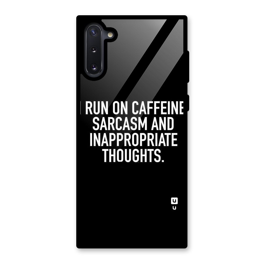 Sarcasm And Caffeine Glass Back Case for Galaxy Note 10