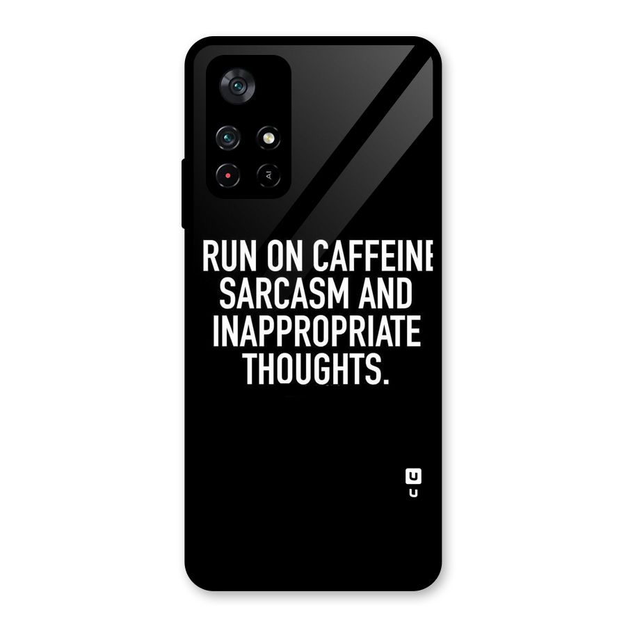 Sarcasm And Caffeine Glass Back Case for Poco M4 Pro 5G
