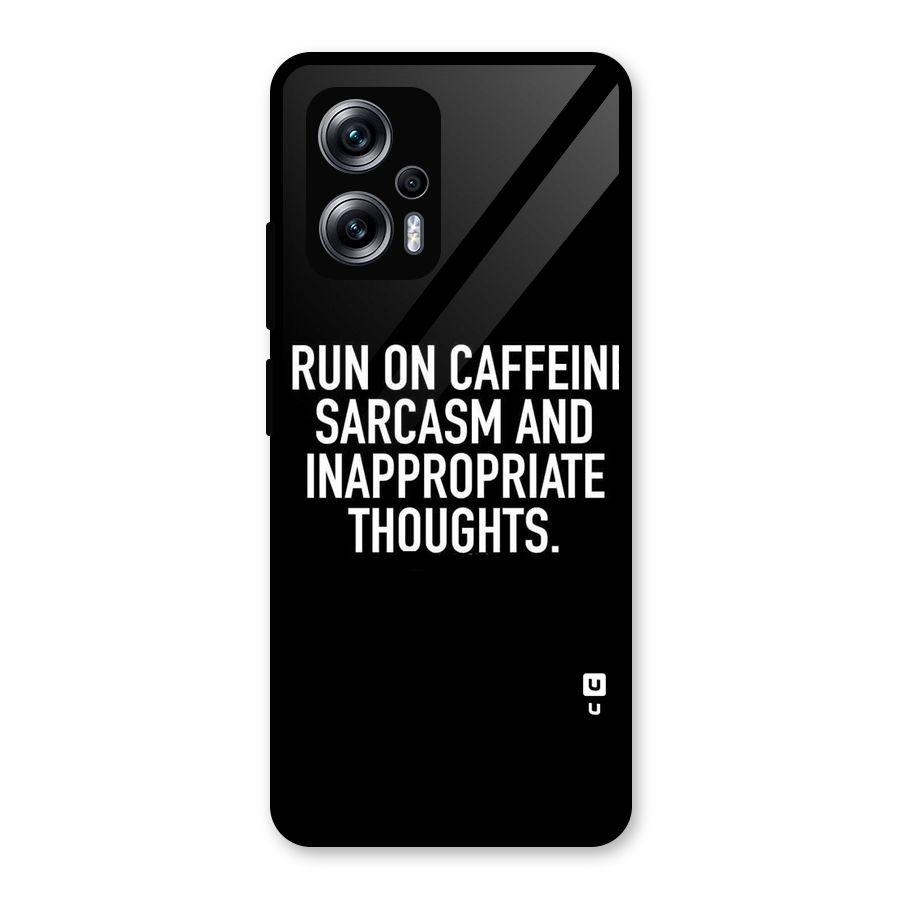 Sarcasm And Caffeine Glass Back Case for Redmi K50i