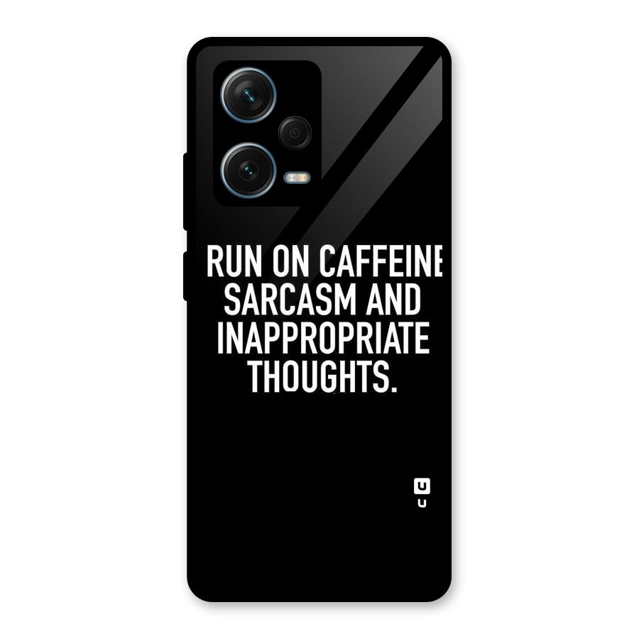 Sarcasm And Caffeine Glass Back Case for Redmi Note 12 Pro Plus 5G