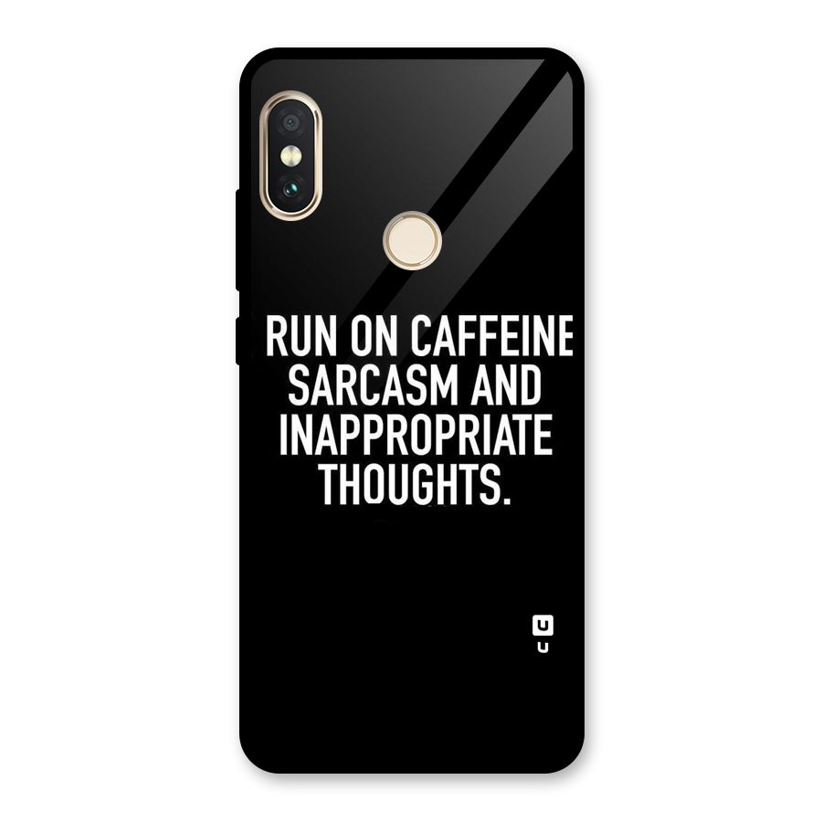 Sarcasm And Caffeine Glass Back Case for Redmi Note 5 Pro