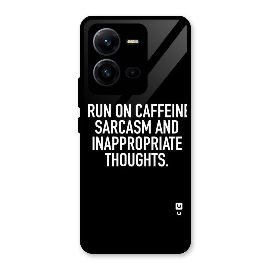 Sarcasm And Caffeine Glass Back Case for Vivo V25