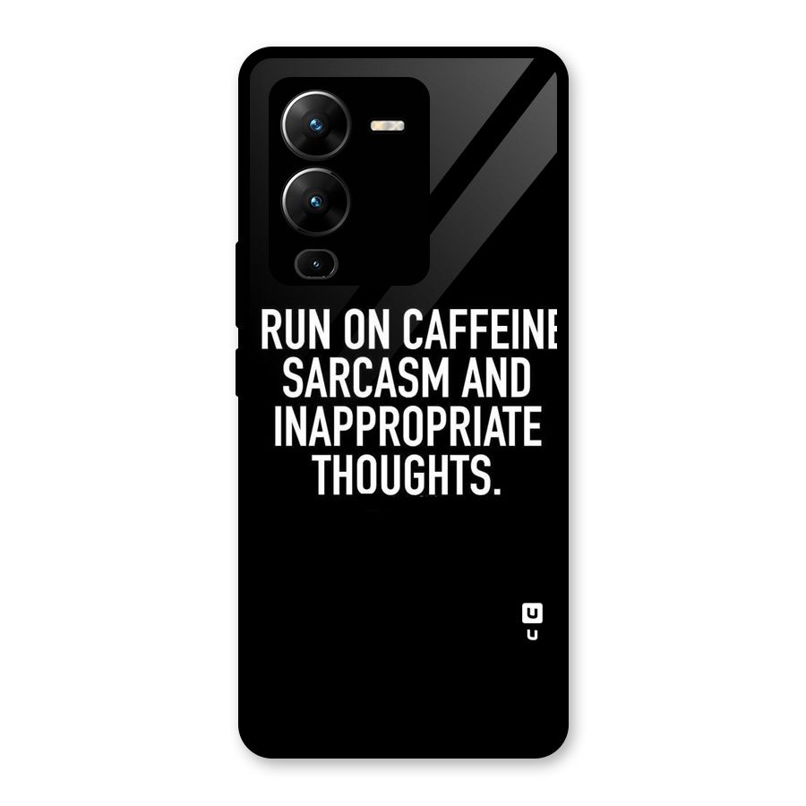 Sarcasm And Caffeine Glass Back Case for Vivo V25 Pro