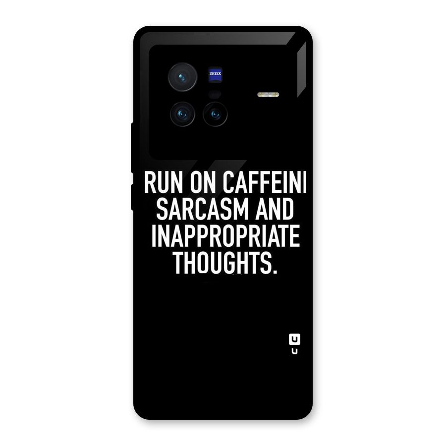 Sarcasm And Caffeine Glass Back Case for Vivo X80