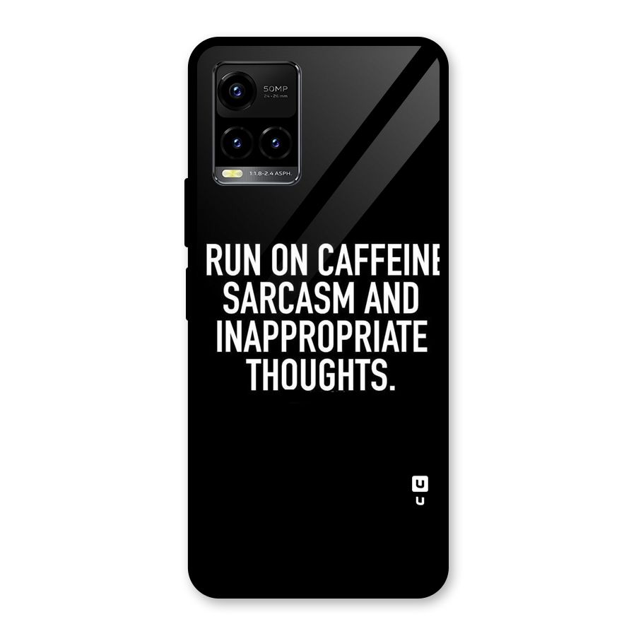 Sarcasm And Caffeine Glass Back Case for Vivo Y21A