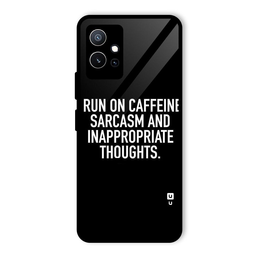 Sarcasm And Caffeine Glass Back Case for Vivo Y75 5G
