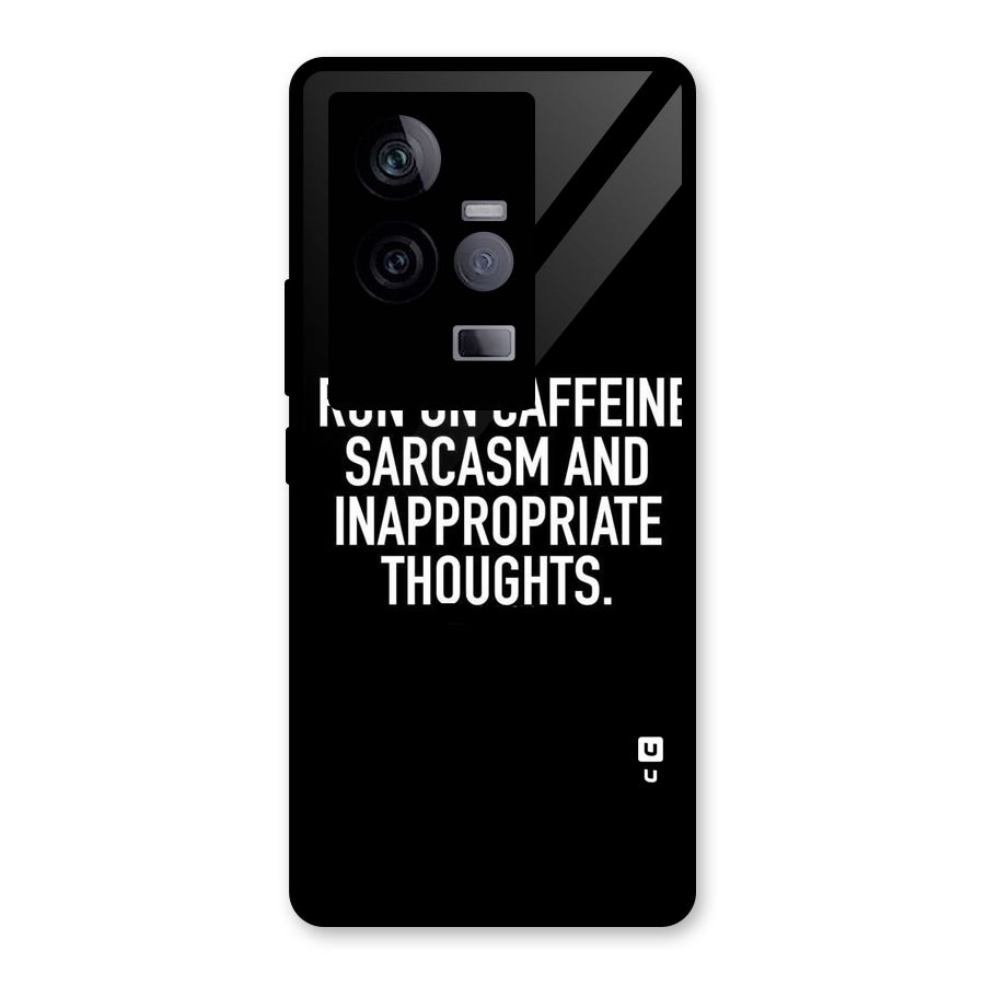 Sarcasm And Caffeine Glass Back Case for Vivo iQOO 11 5G