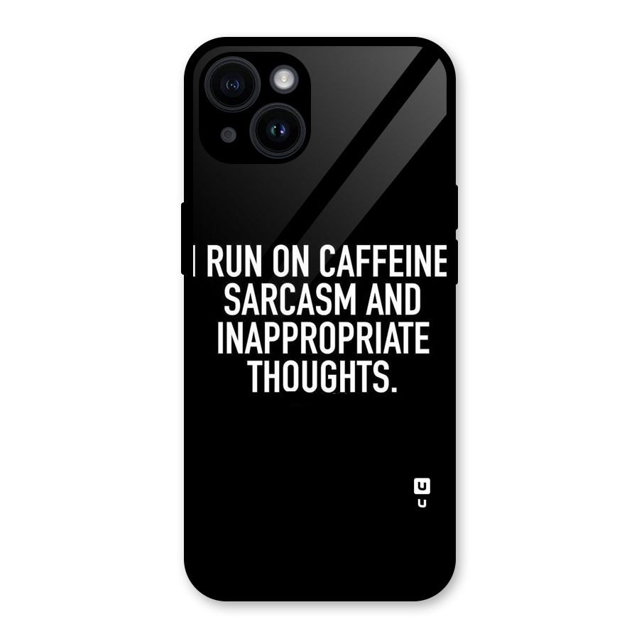Sarcasm And Caffeine Glass Back Case for iPhone 14