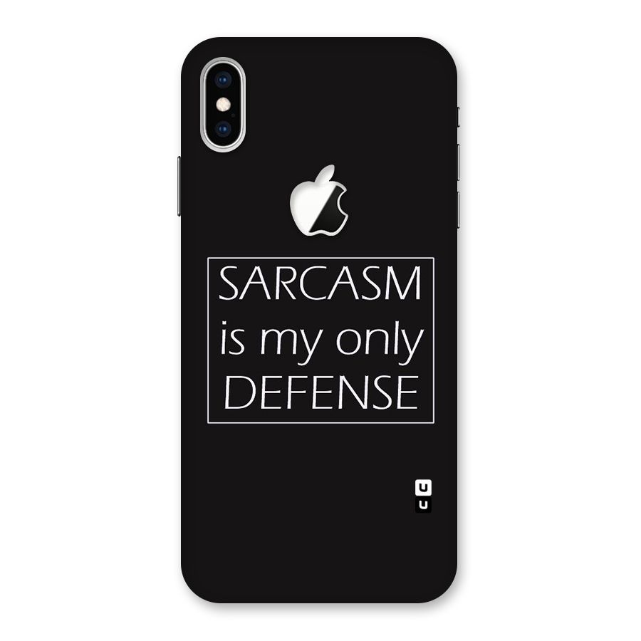 Sarcasm Defence Back Case for iPhone XS Max Apple Cut