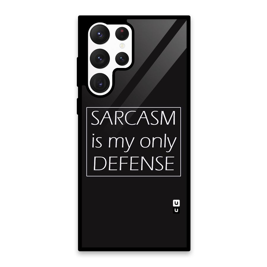 Sarcasm Defence Glass Back Case for Galaxy S22 Ultra 5G