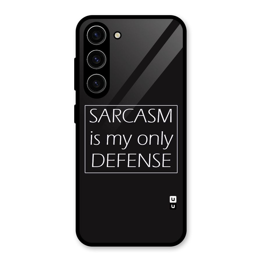 Sarcasm Defence Glass Back Case for Galaxy S23