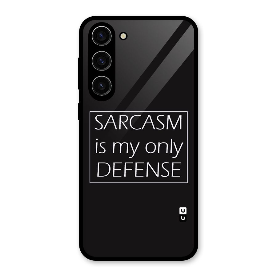Sarcasm Defence Glass Back Case for Galaxy S23 Plus