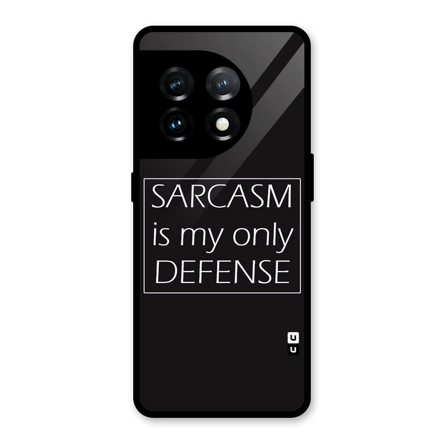 Sarcasm Defence Glass Back Case for OnePlus 11