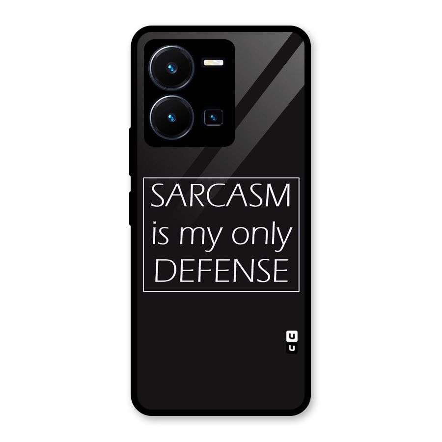 Sarcasm Defence Glass Back Case for Vivo Y35