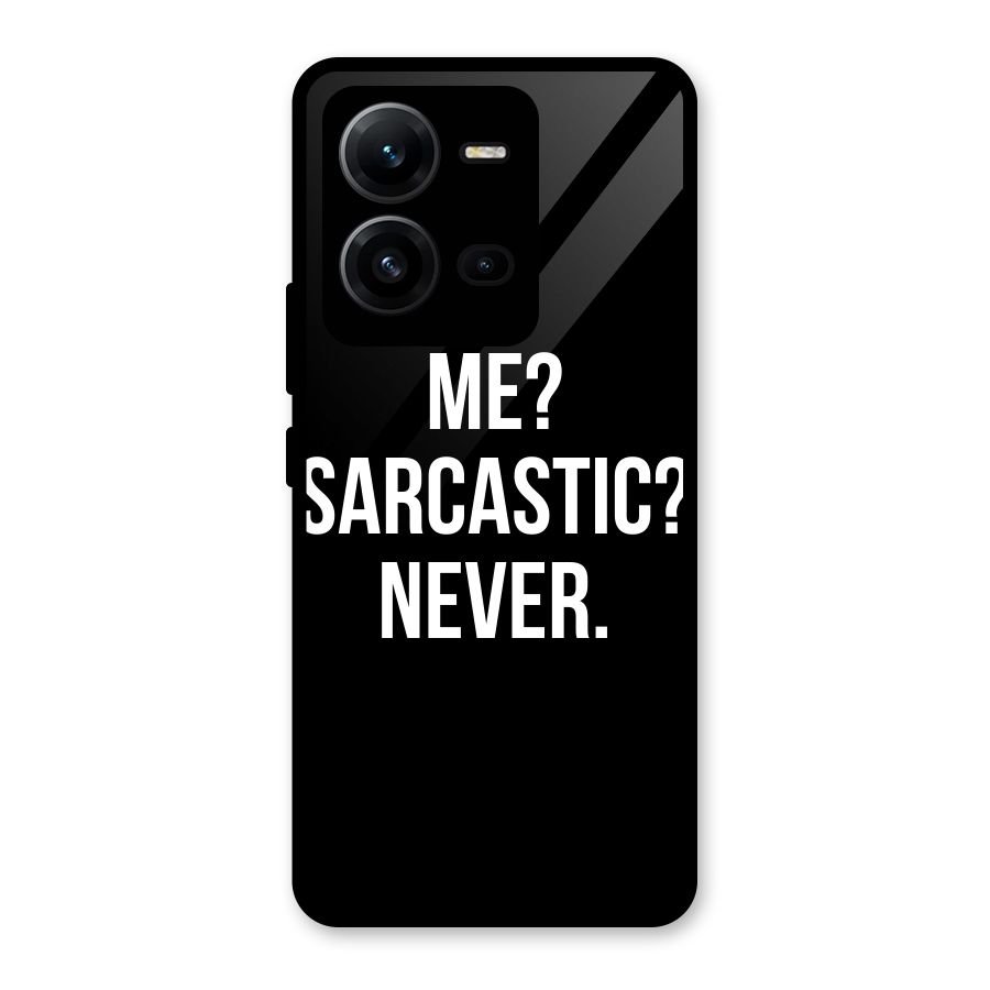 Sarcastic Quote Glass Back Case for Vivo V25