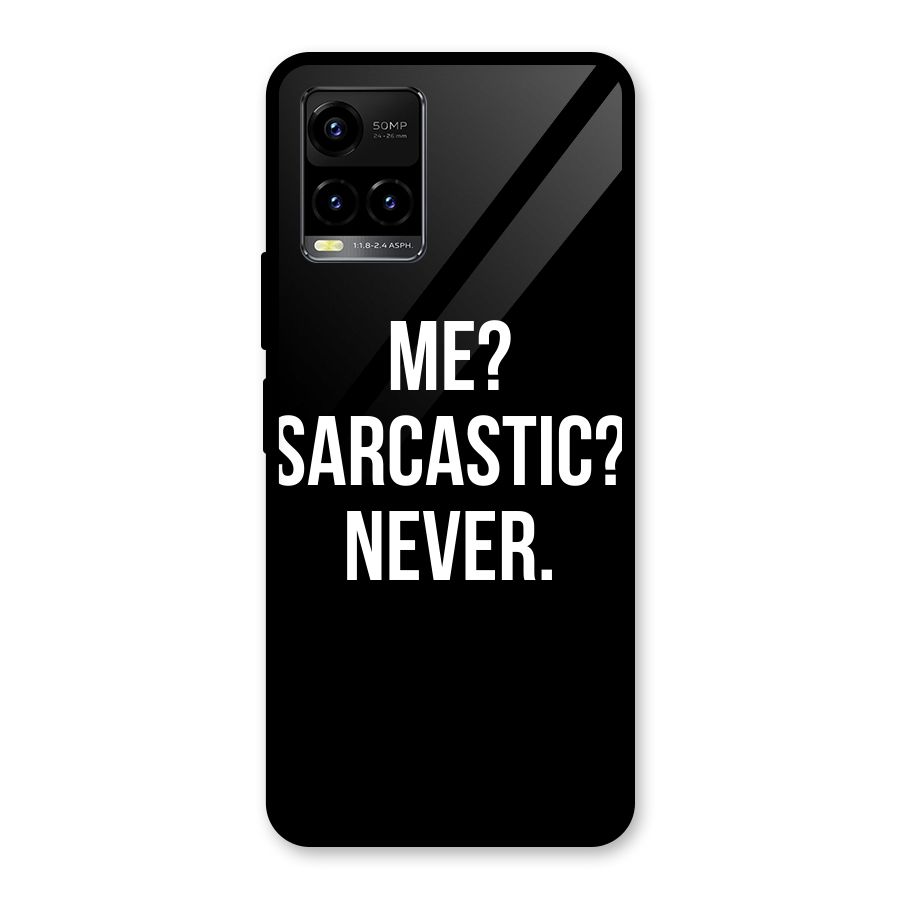 Sarcastic Quote Glass Back Case for Vivo Y21A