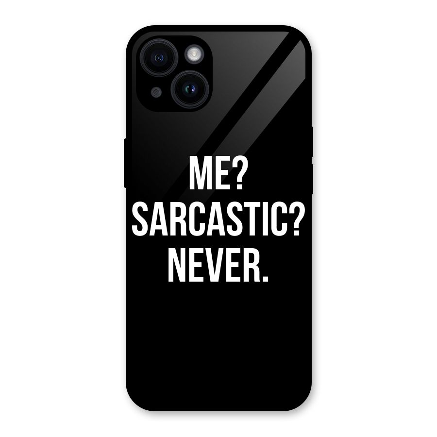 Sarcastic Quote Glass Back Case for iPhone 14