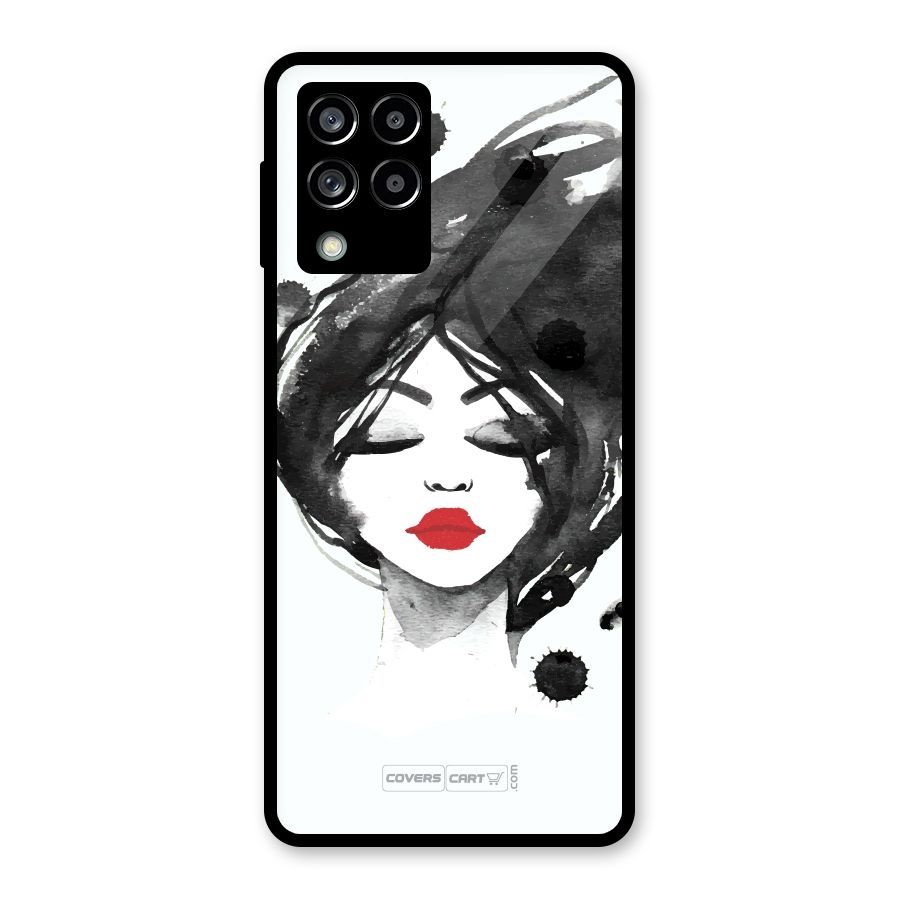 Sassy Girl Glass Back Case for Galaxy M53 5G