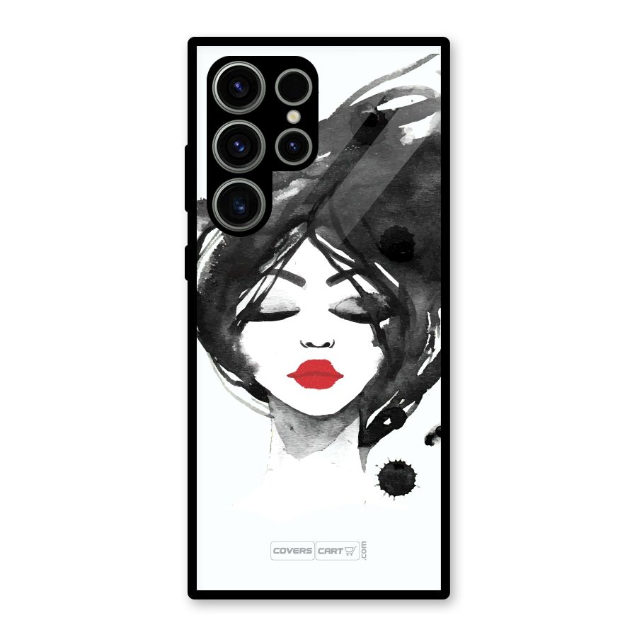 Sassy Girl Glass Back Case for Galaxy S23 Ultra