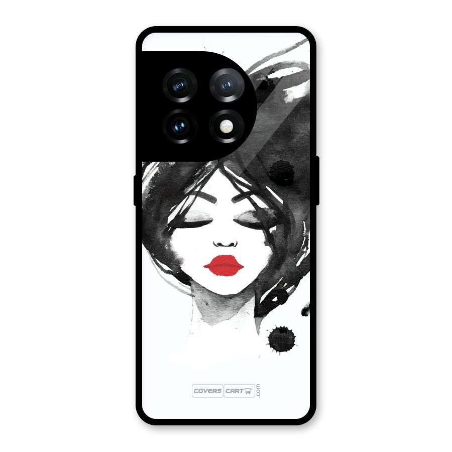 Sassy Girl Glass Back Case for OnePlus 11