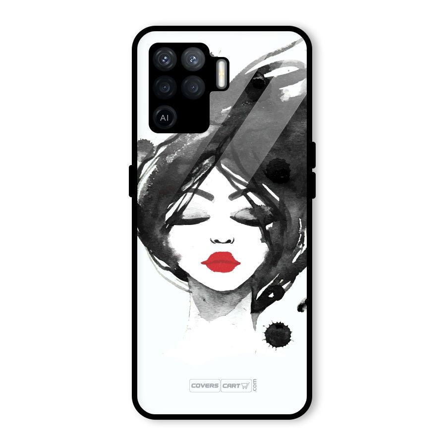 Sassy Girl Glass Back Case for Oppo F19 Pro