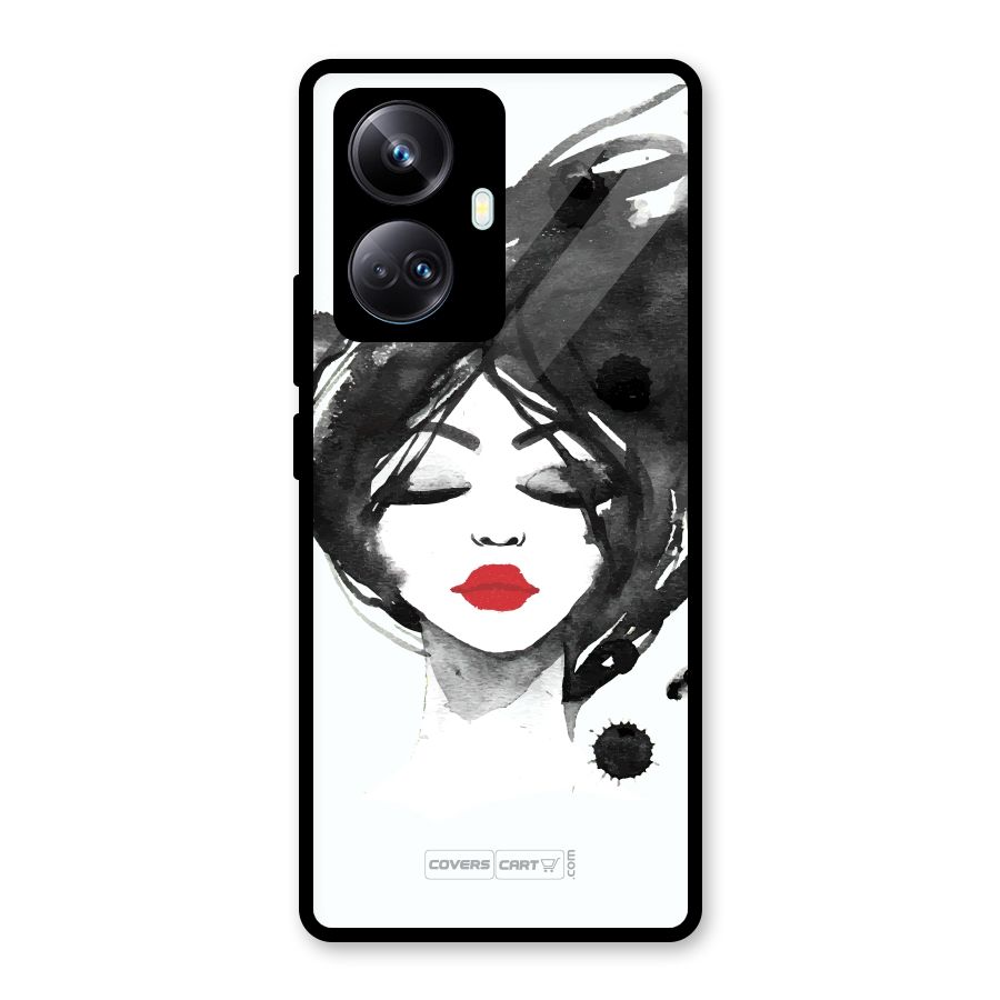 Sassy Girl Glass Back Case for Realme 10 Pro Plus