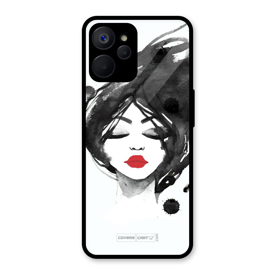 Sassy Girl Glass Back Case for Realme 9i 5G