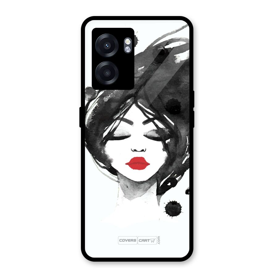 Sassy Girl Glass Back Case for Realme Narzo 50 5G