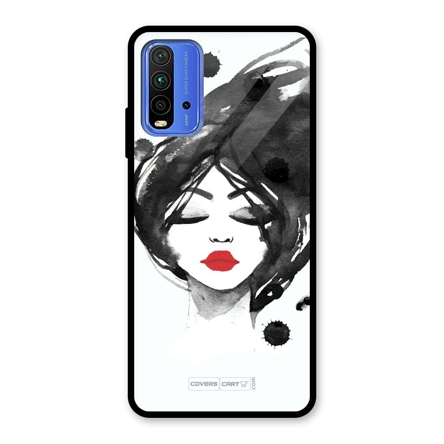 Sassy Girl Glass Back Case for Redmi 9 Power