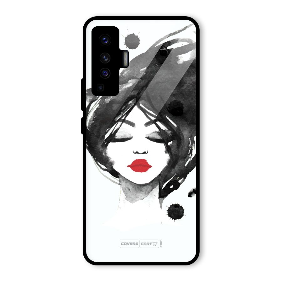 Sassy Girl Glass Back Case for Vivo X50