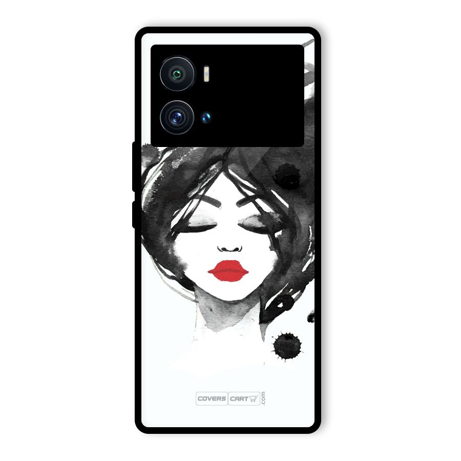 Sassy Girl Glass Back Case for Vivo iQOO 9 Pro