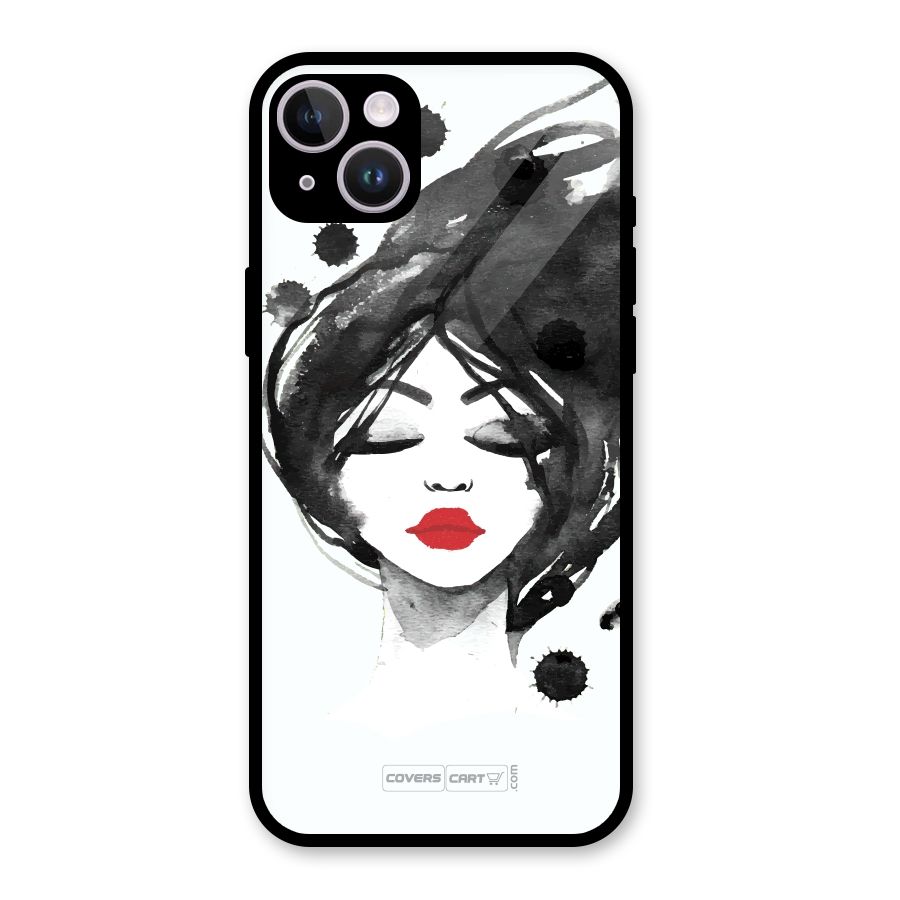 Sassy Girl Glass Back Case for iPhone 14 Plus