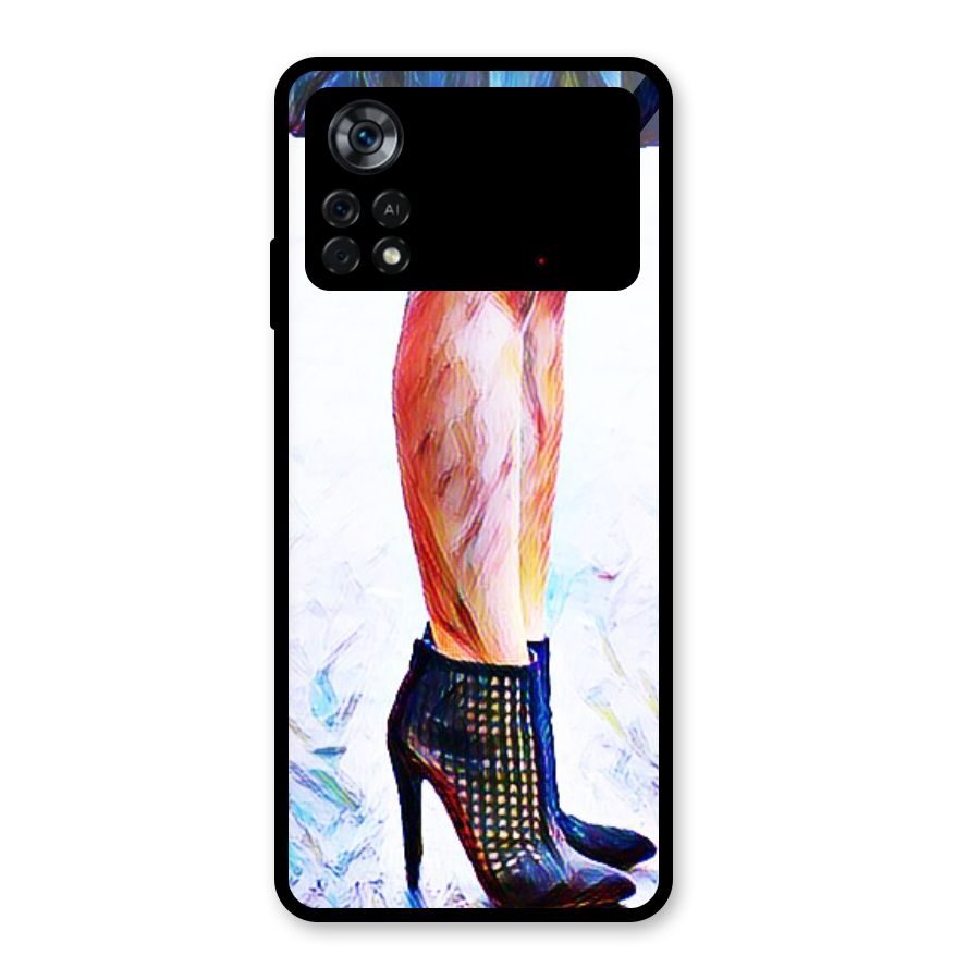 Sassy Heels Glass Back Case for Poco X4 Pro 5G
