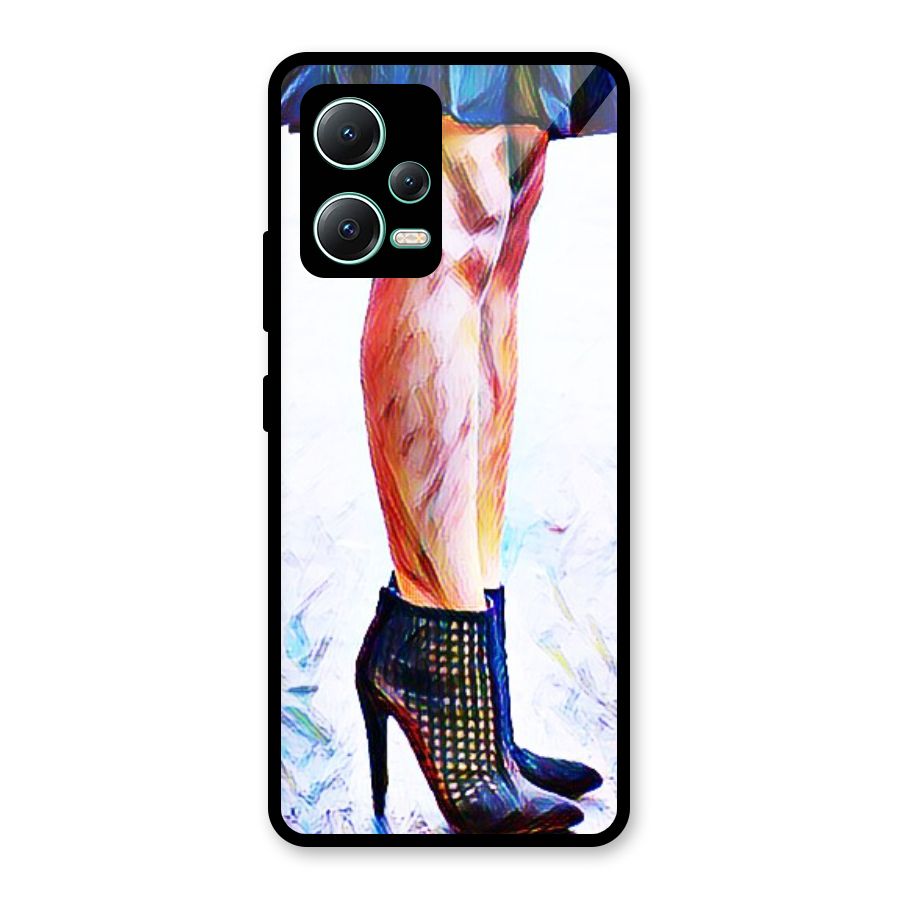Sassy Heels Glass Back Case for Redmi Note 12 5G
