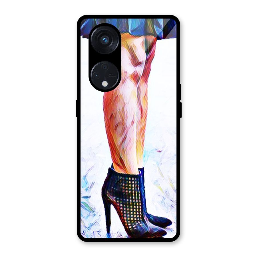 Sassy Heels Glass Back Case for Reno8 T 5G
