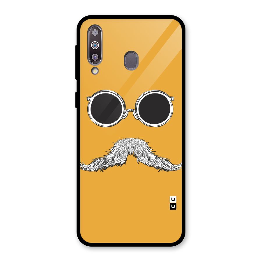 Sassy Mustache Glass Back Case for Galaxy M30