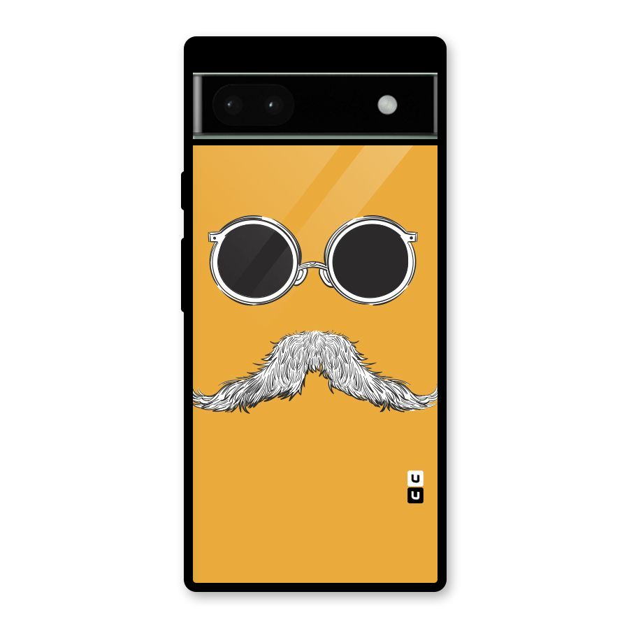 Sassy Mustache Glass Back Case for Google Pixel 6a