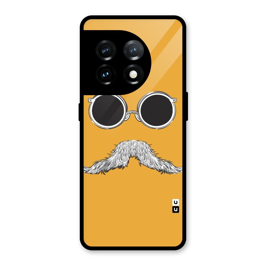 Sassy Mustache Glass Back Case for OnePlus 11
