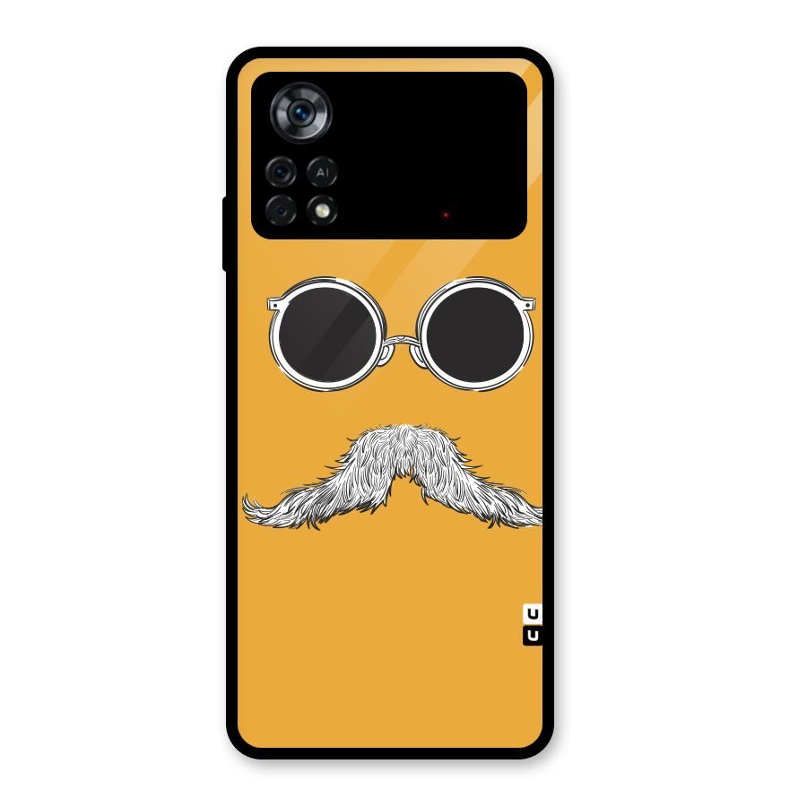 Sassy Mustache Glass Back Case for Poco X4 Pro 5G