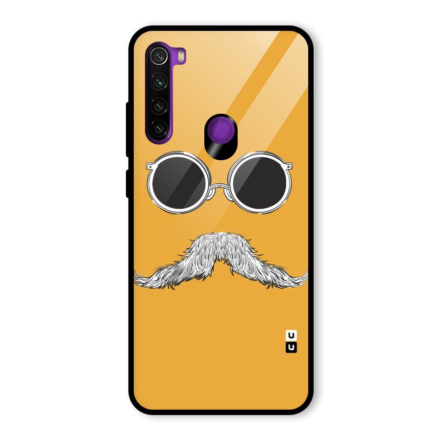 Sassy Mustache Glass Back Case for Redmi Note 8